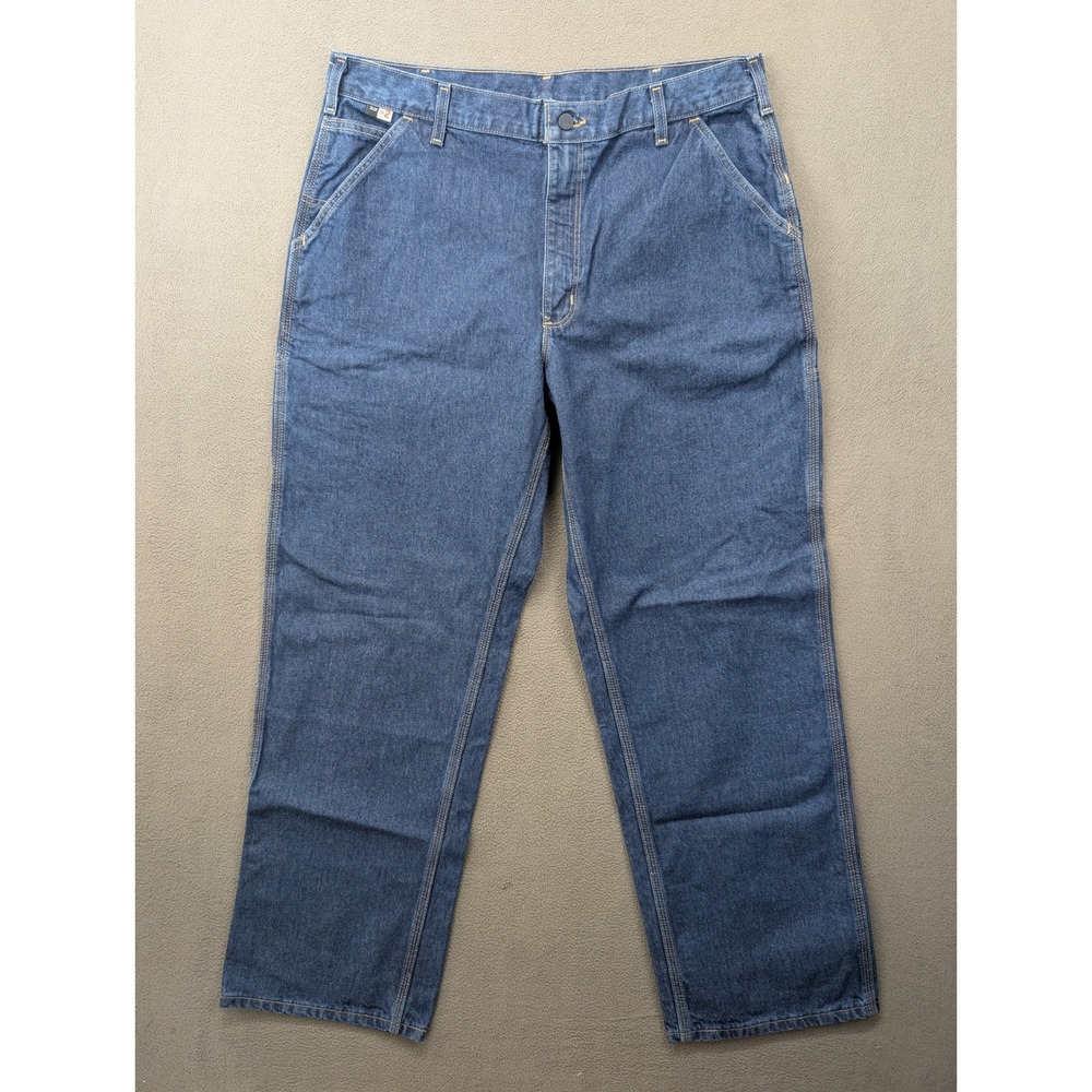 Carhartt FRB13-DNM Original Fit Flame Resistant Carpenter Jeans 37x31